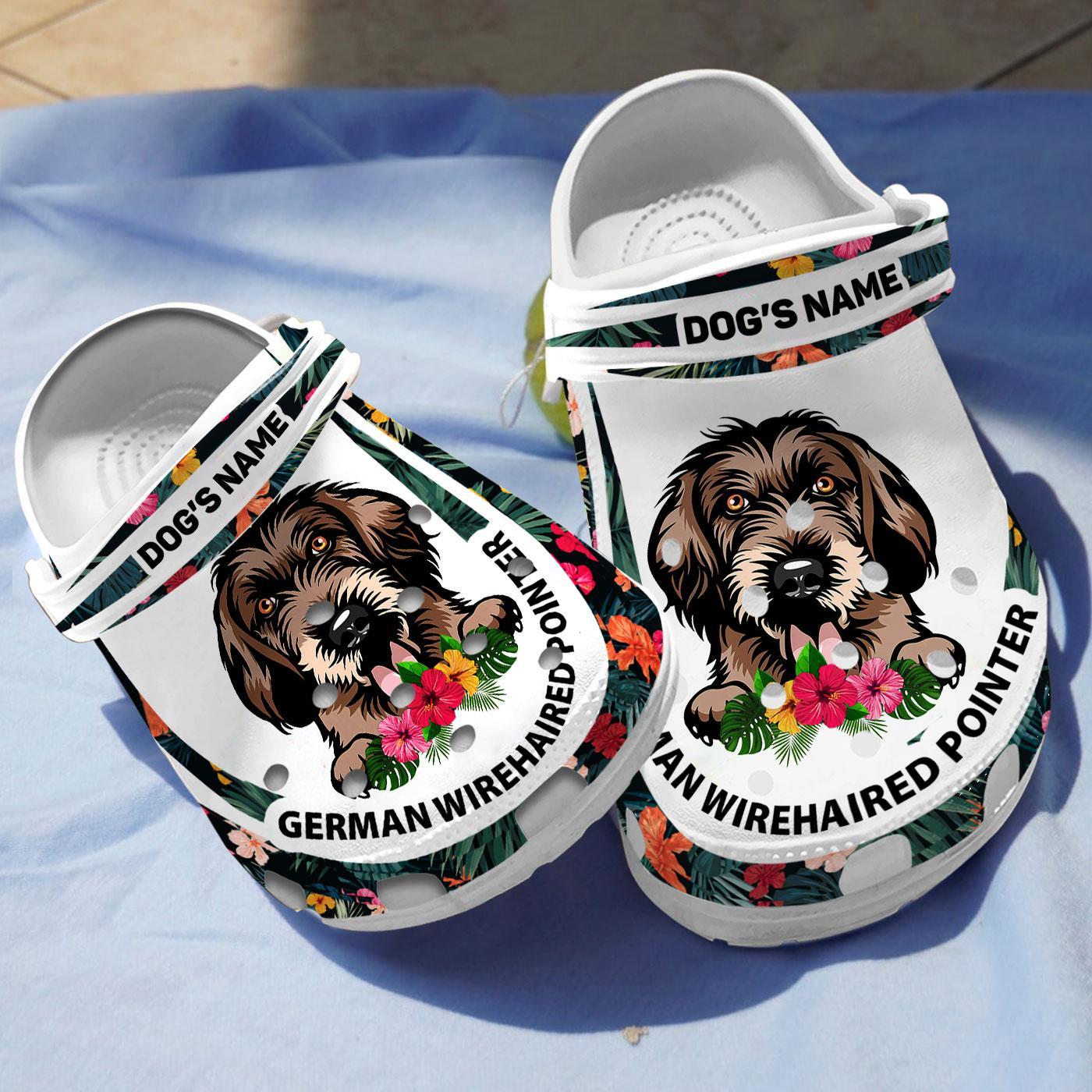 German Wirehaired Pointer Dog Crocs Crocband Clogs Shoes Comfortable For Men Women and Kids