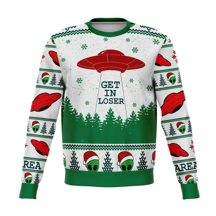 Get In Loser Ugly Christmas Sweater Adult 3D Funny Matching for family