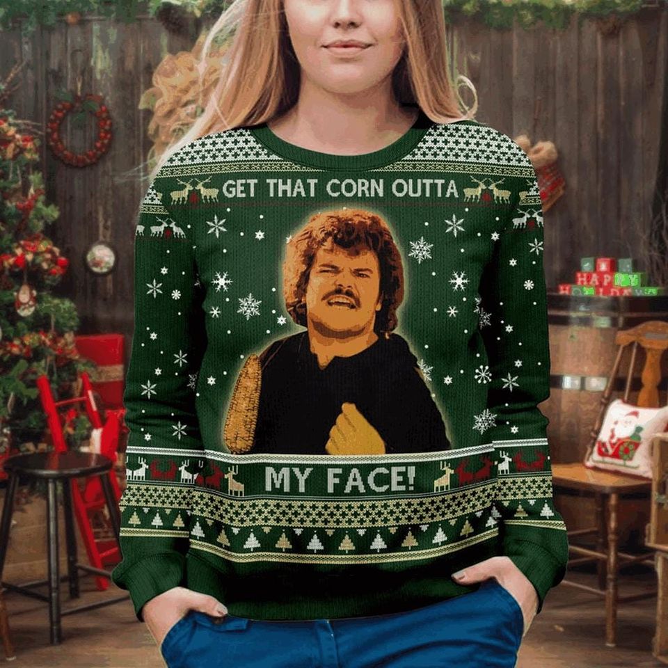 Get That Corn Outta My Face Christmas Ugly Sweater
