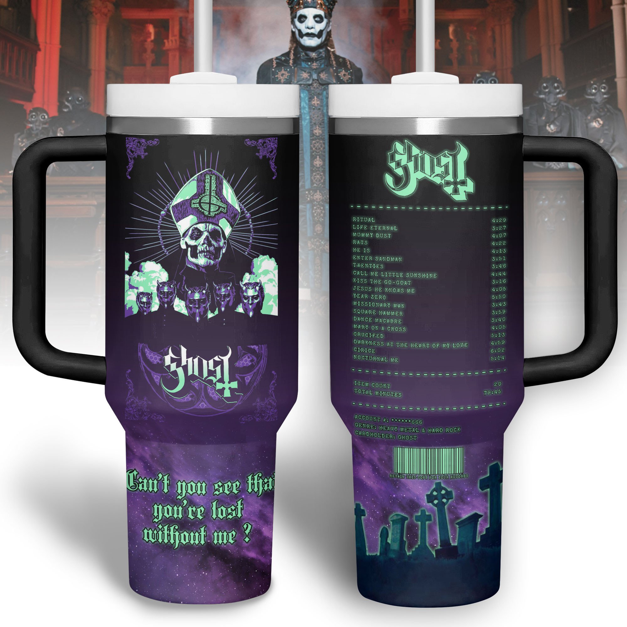 Ghost Band Music Custom Stanley Cup 40 oz 30 oz Tumbler With HandleTVC2301245