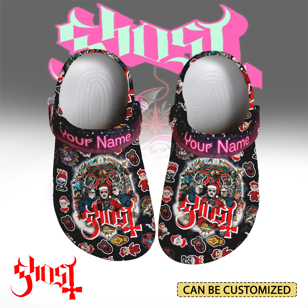 Ghost Band x Christmas Music Crocs Crocband Clogs Shoes Comfortable For Men Women and Kids
