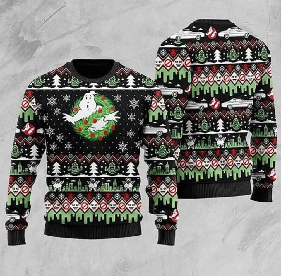 Ghost Christmas Ugly Sweater 2023, Scary Character 3D All Over Printed Sweater,Gift For Christmas Lover