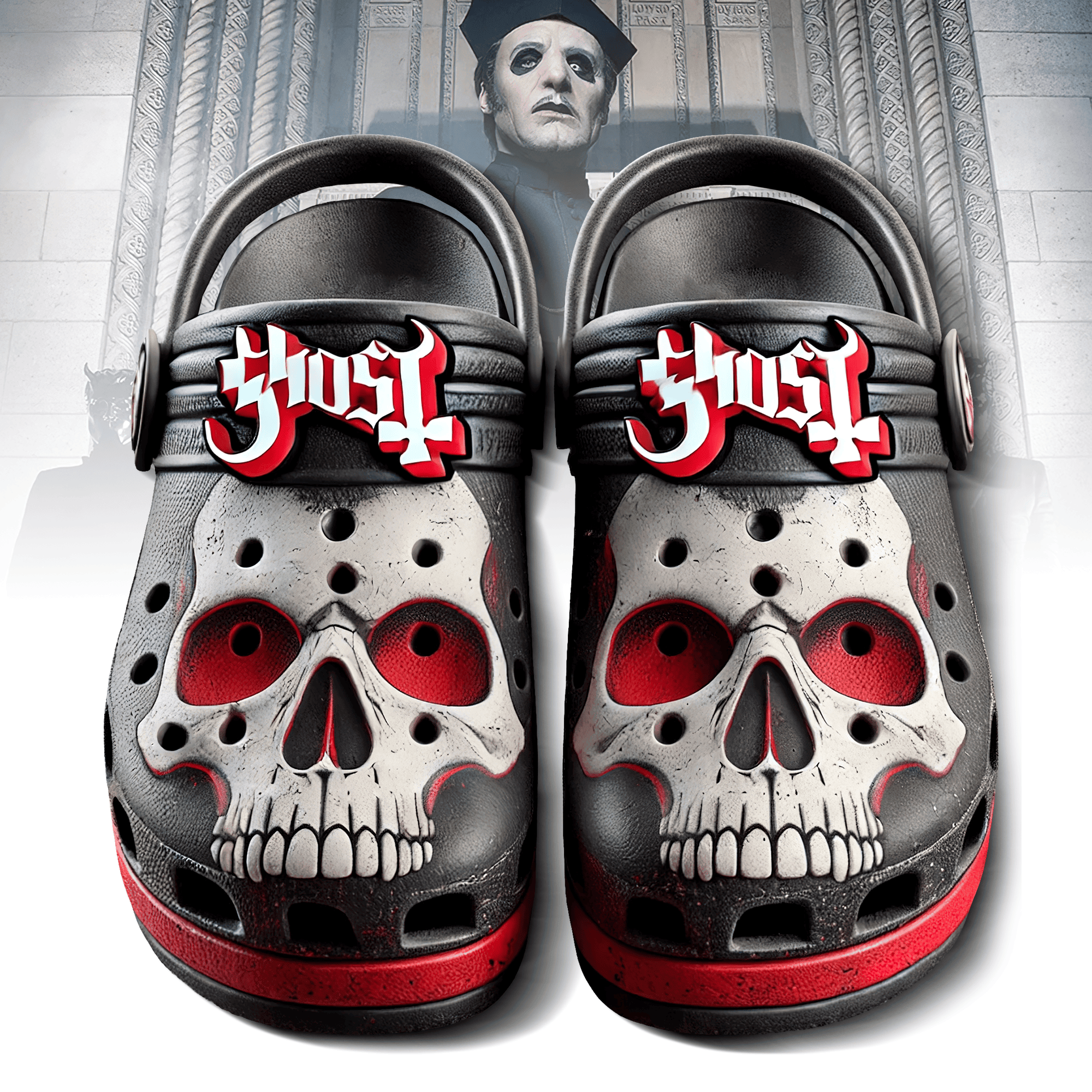 Ghost Music Crocs Crocband Clogs Shoes Comfortable For Men Women and Kids