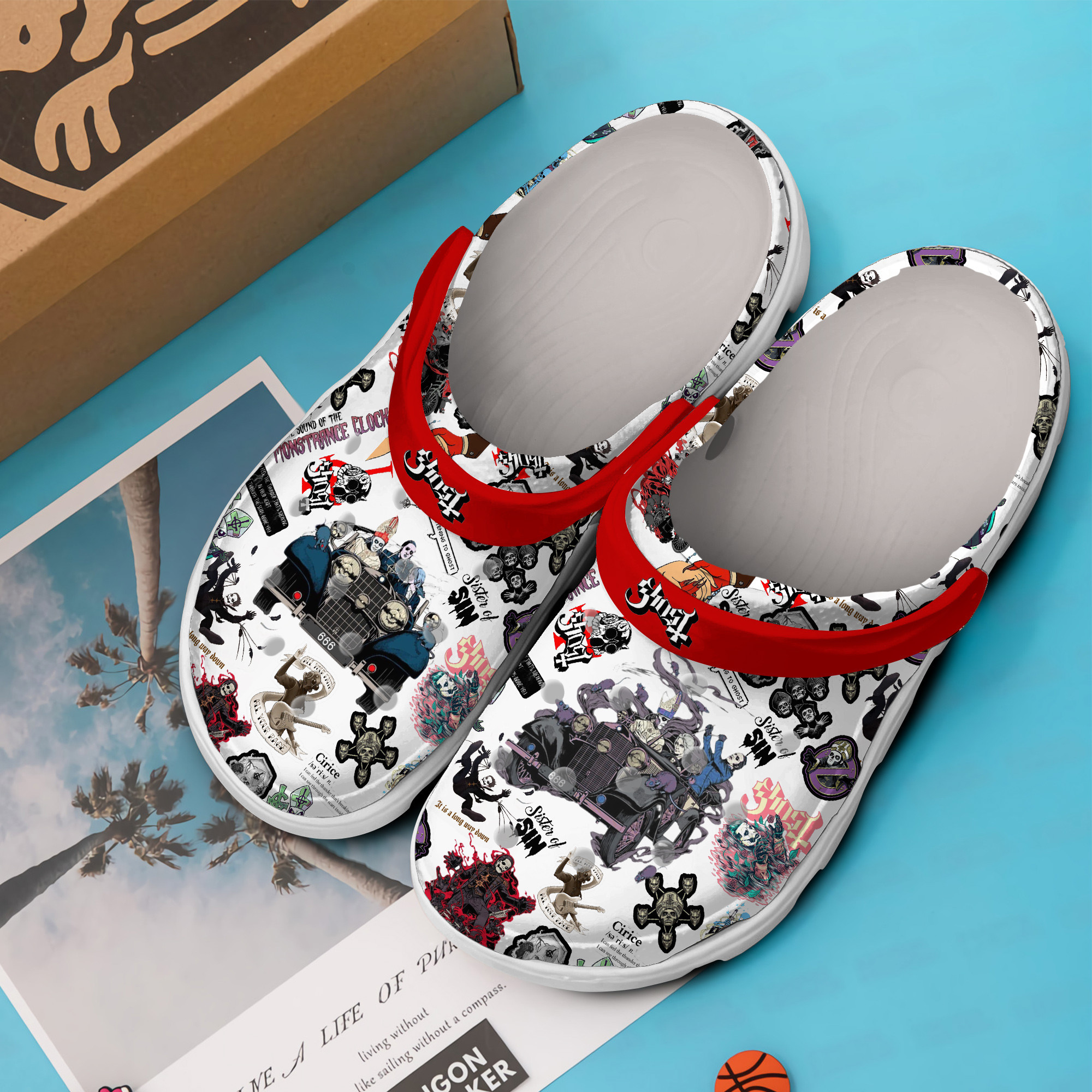 Ghost Music Crocs Crocband Clogs Shoes Comfortable For Men Women and Kids