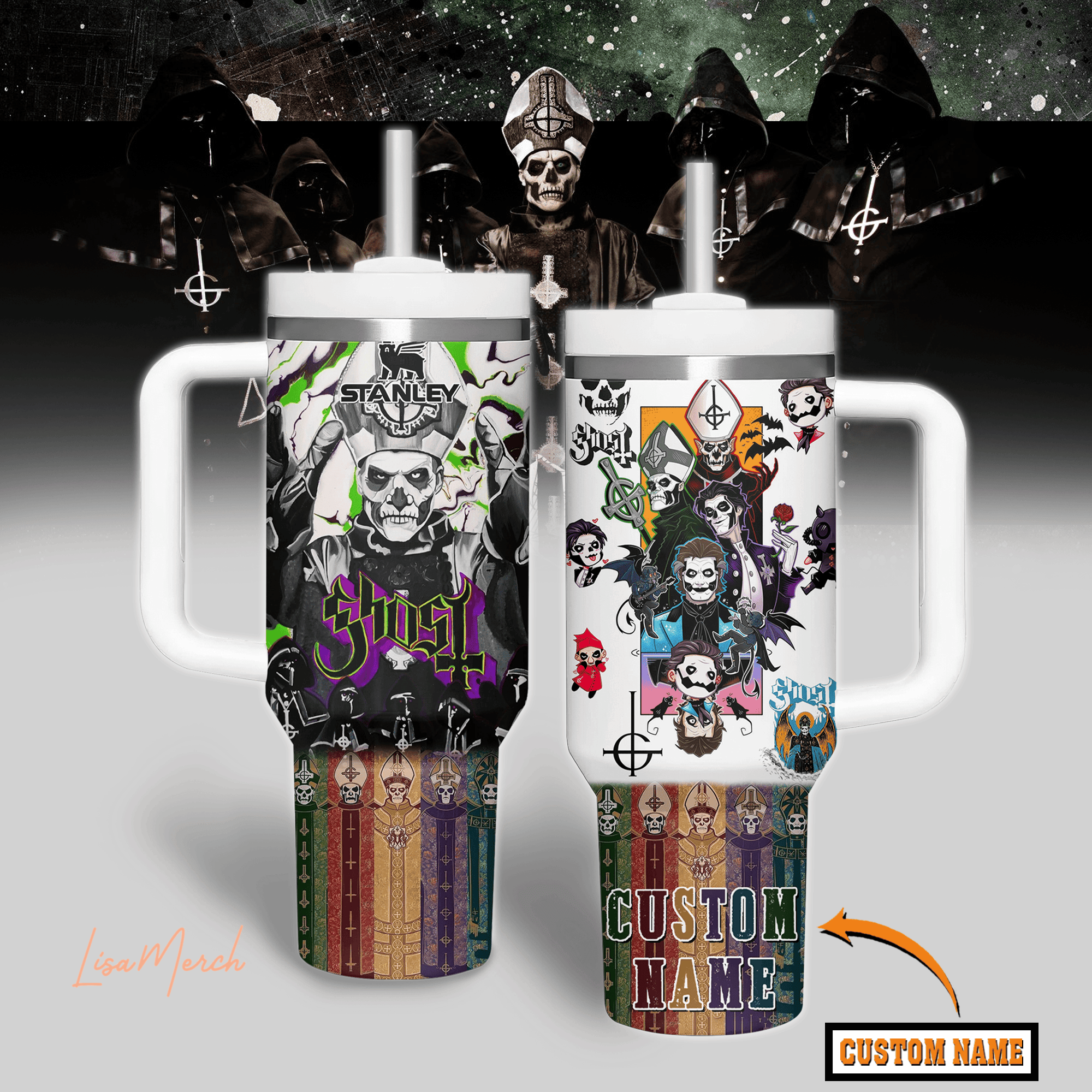 Ghost Music Custom Stanley Cup 40 oz 30 oz Tumbler With HandleTVC2301278