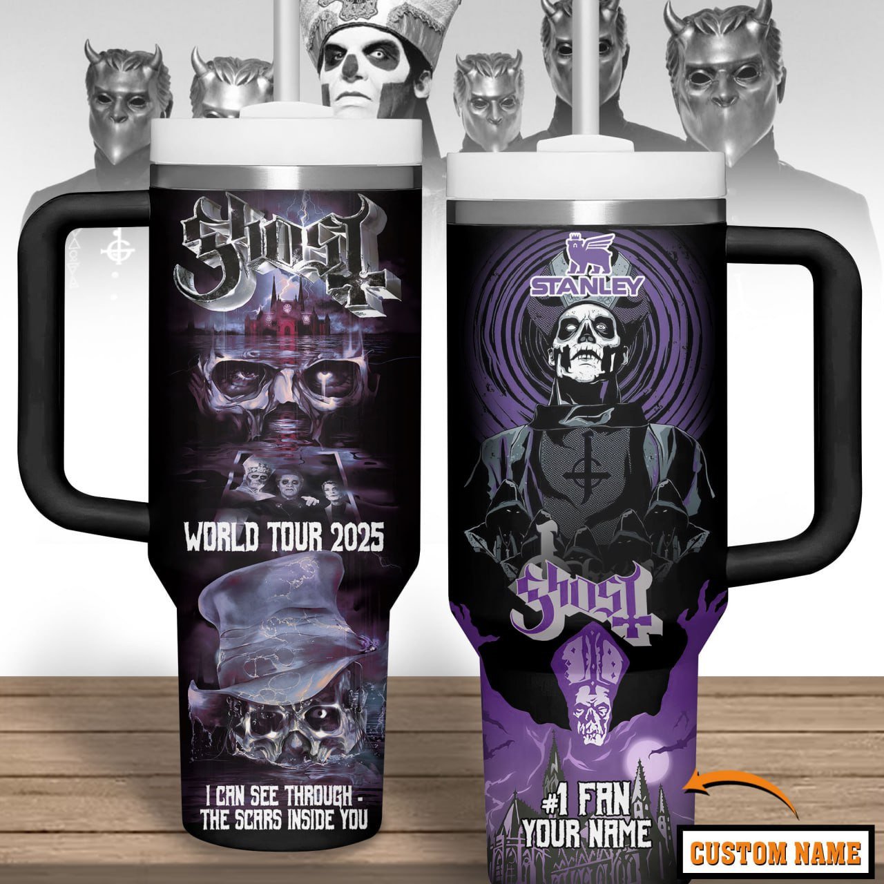Ghost Music Custom Stanley Cup 40 oz 30 oz Tumbler With HandleTVC2301279