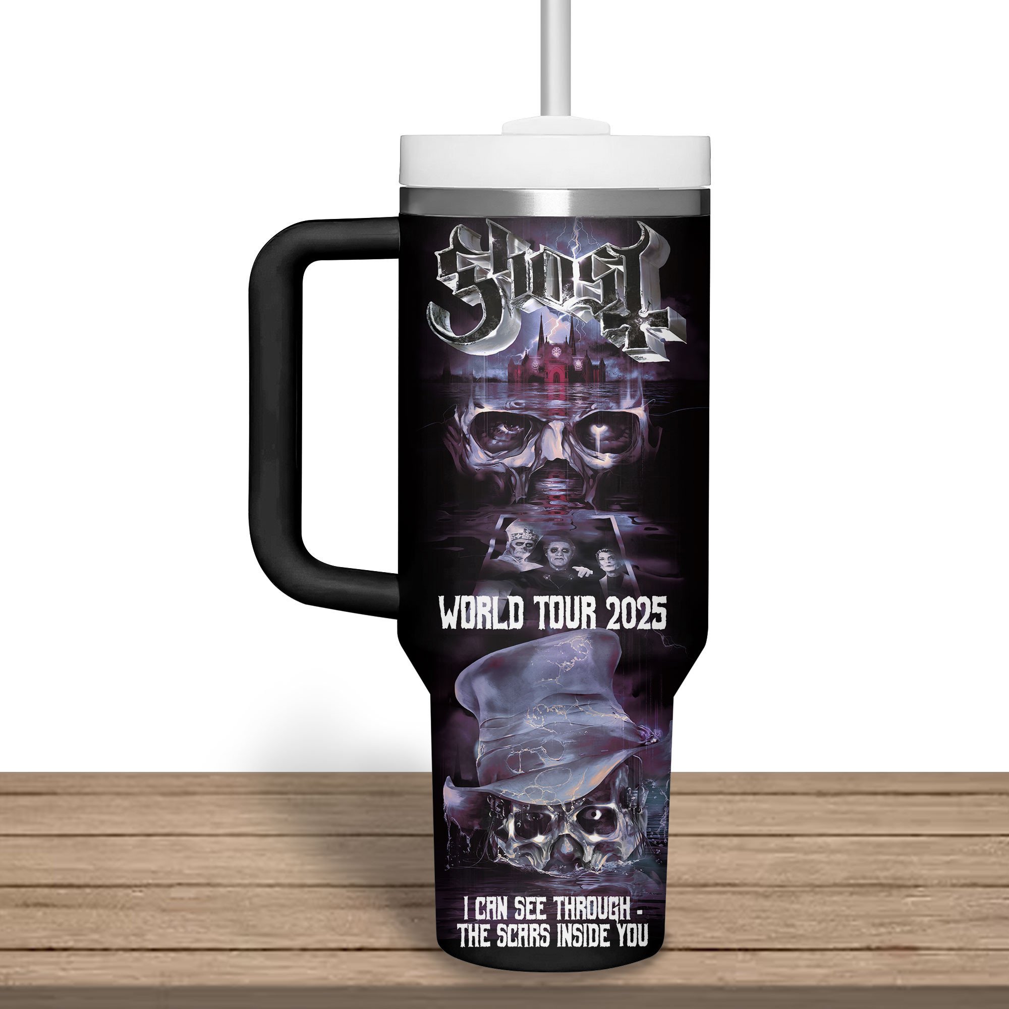 Ghost Music Custom Stanley Cup 40 oz 30 oz Tumbler With HandleTVC2301279 - Image 4