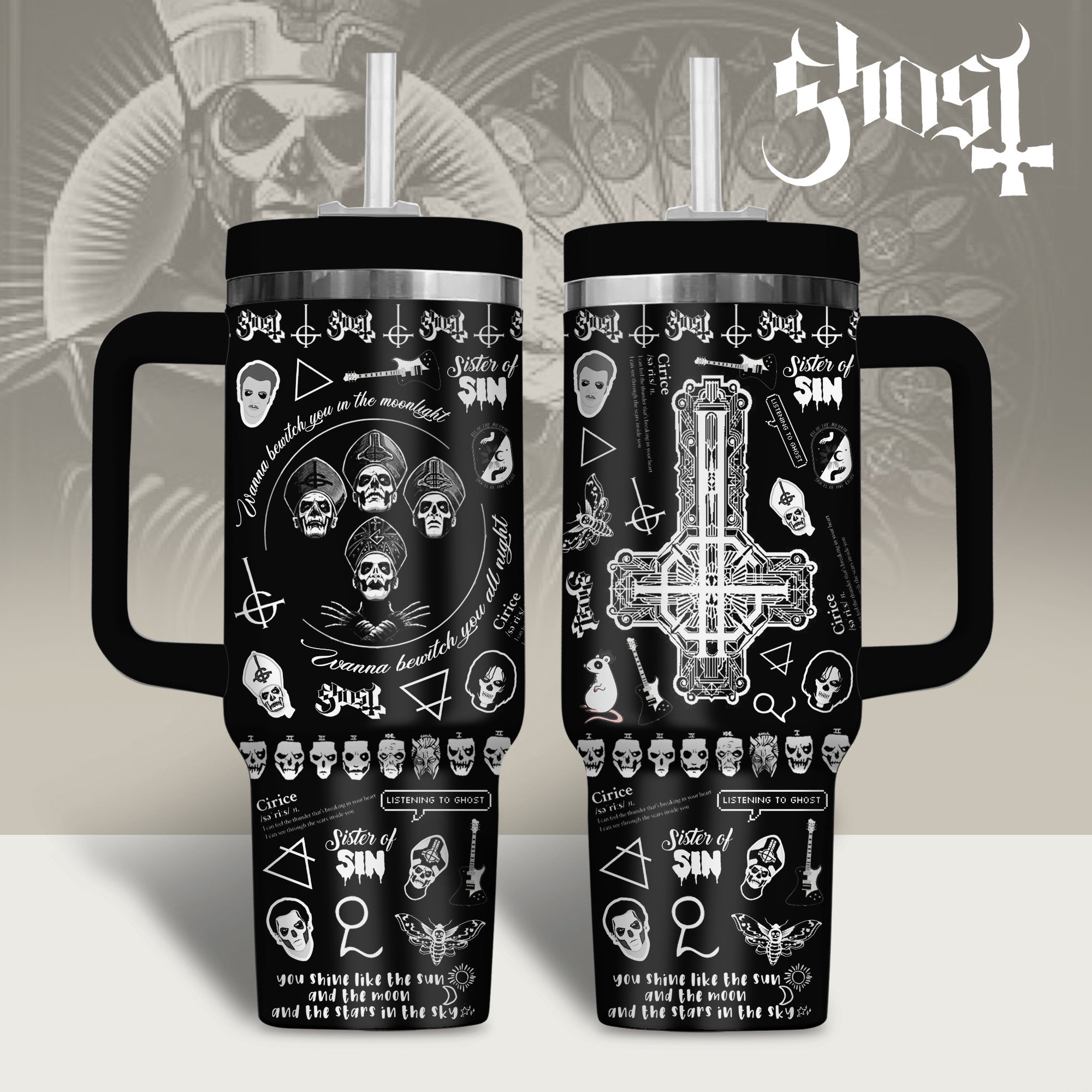 Ghost Music Custom Stanley Cup 40 oz 30 oz Tumbler With HandleTVC2301293