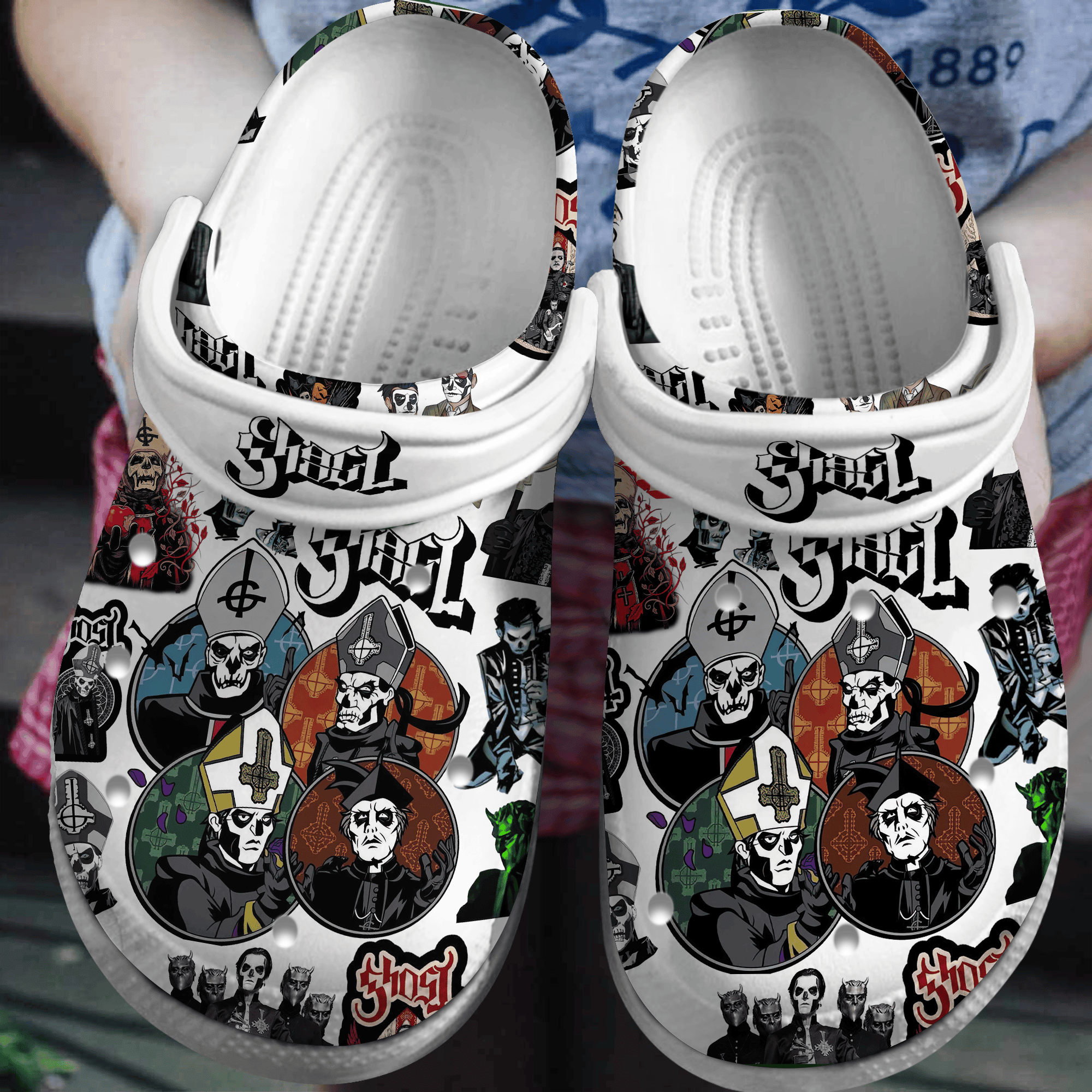 Ghost Rock Band Music Crocs Crocband Clogs Shoes Comfortable For Men Women and Kids