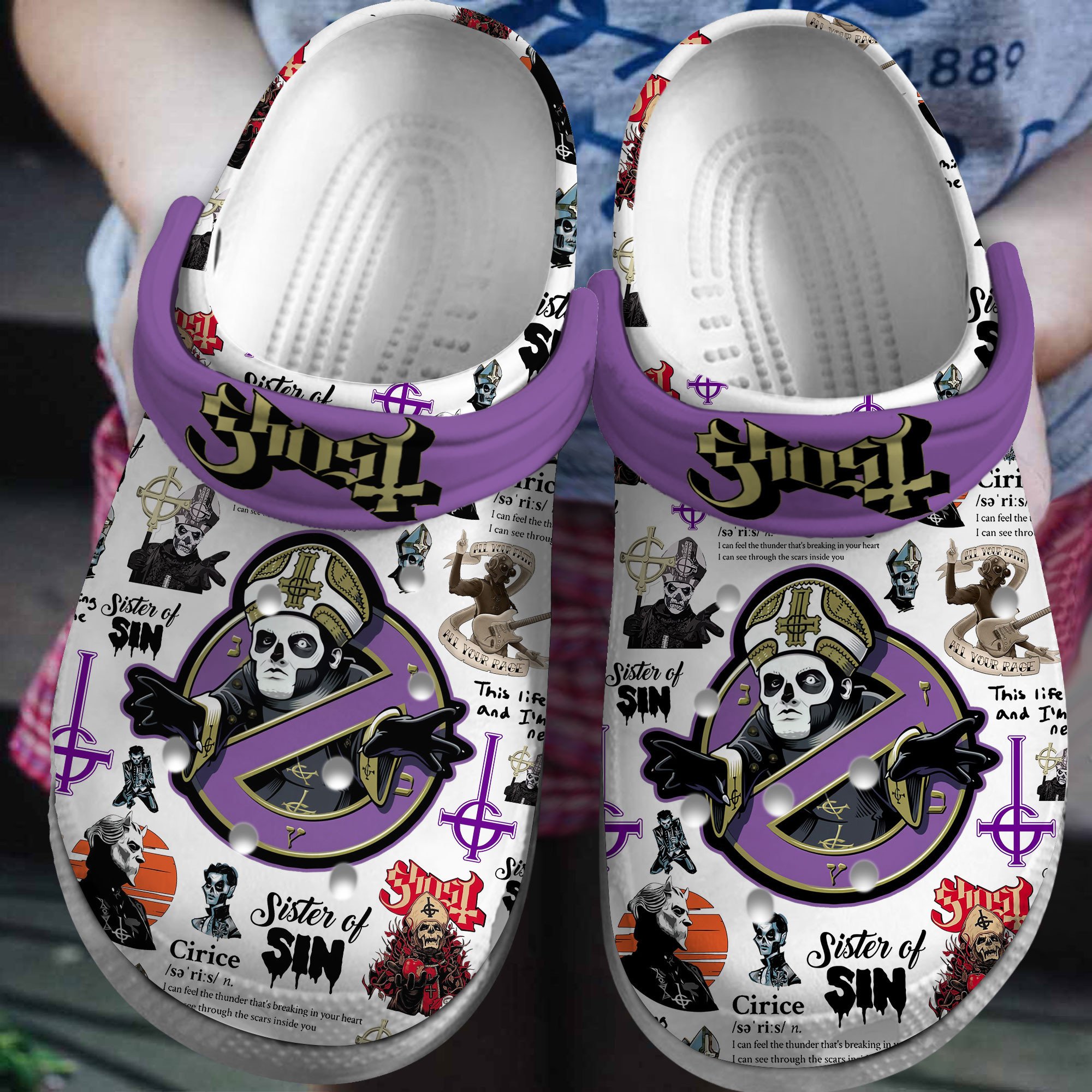 Ghost Rock Band Music Crocs Crocband Clogs Shoes Comfortable For Men Women and Kids