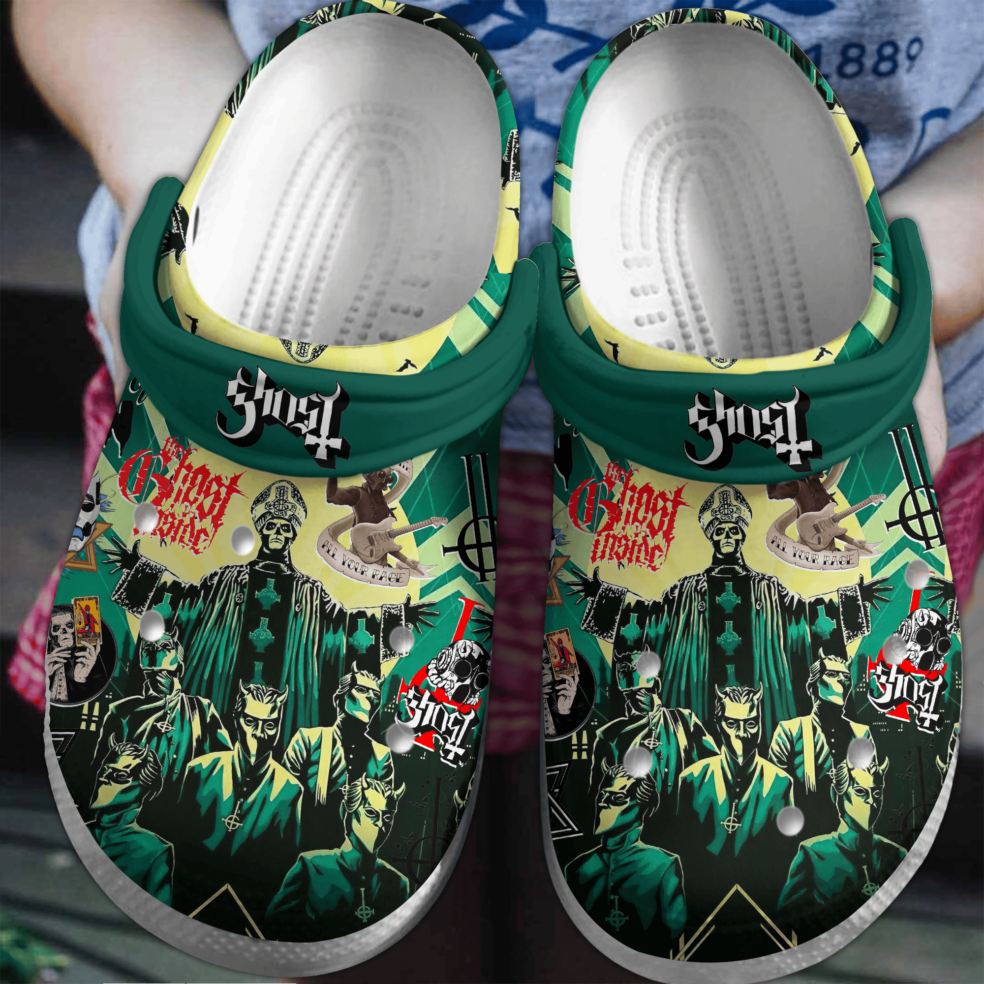 Ghost Rock Band Music Crocs Crocband Clogs Shoes Comfortable For Men Women and Kids