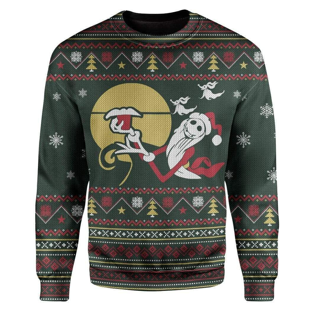 Ghost Ugly Christmas Sweater Adult 3D Funny Matching for family