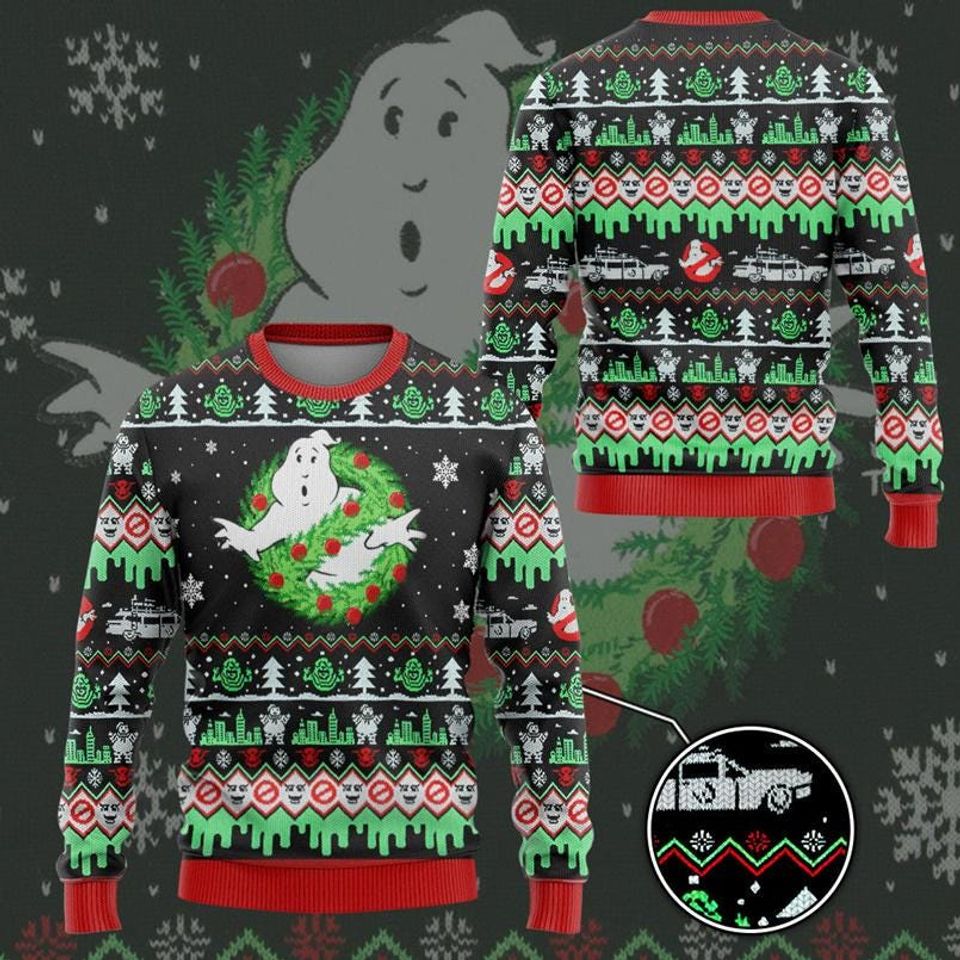 Ghostbusters Christmas Edition Custom Ugly Sweater, Ghostbusters Ugly Christmas - Image 2