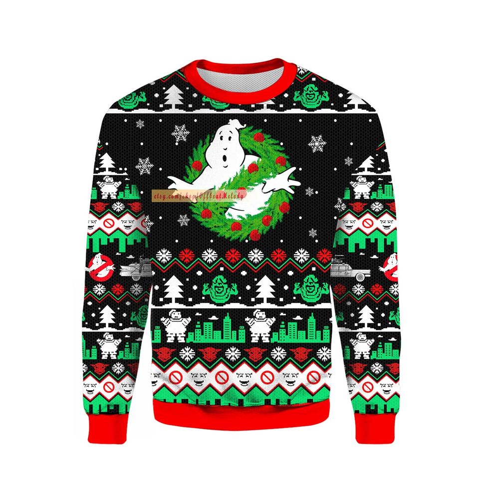 Ghostbusters Christmas Ugly 3D Sweater