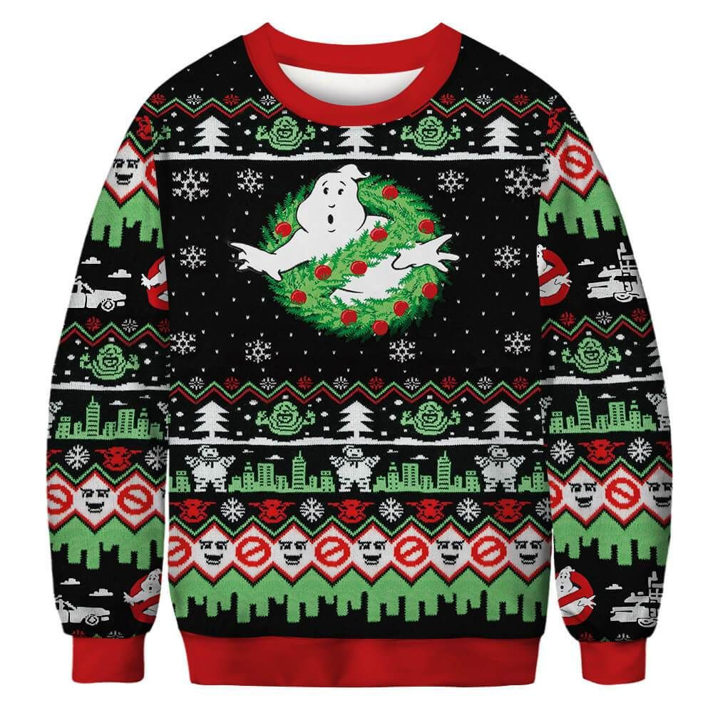 Ghostbusters For Unisex Ugly Christmas Sweater Adult 3D Funny Matching for family