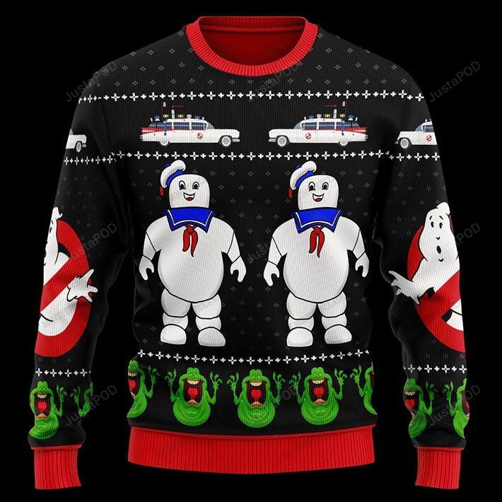Ghostbusters Happy Halloween For Unisex Ugly Christmas Sweater Adult 3D Funny Matching for family
