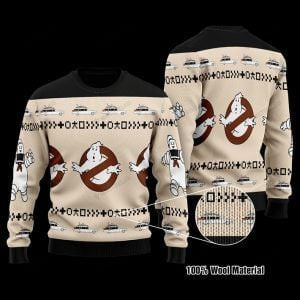 Ghostbusters Happy Halloween Ugly Christmas Sweater Adult 3D Funny Matching for family