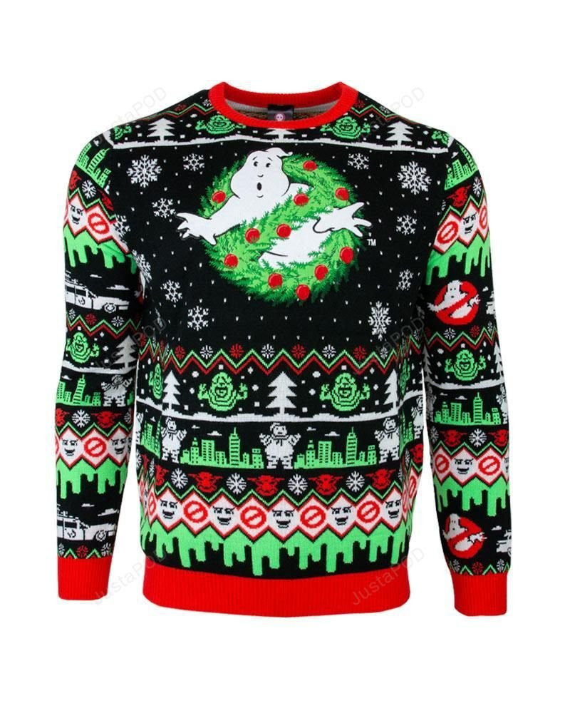 Ghostbusters Ugly Christmas Sweater Adult 3D Funny Matching for family