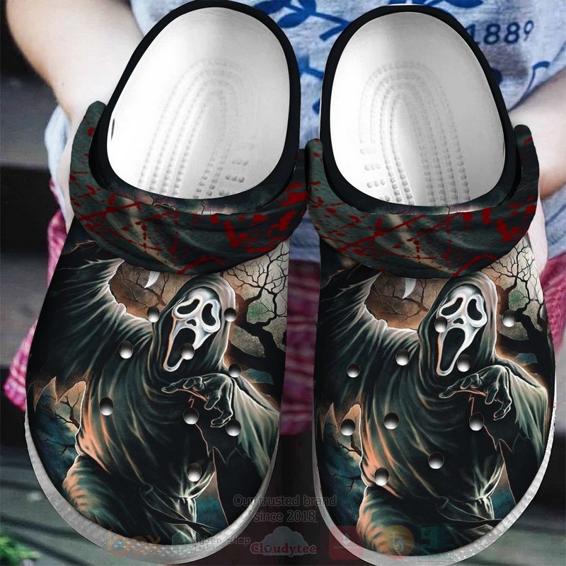 Ghostface Scream Movie Crocs Crocband Clogs Shoes Comfortable For Men Women and Kids