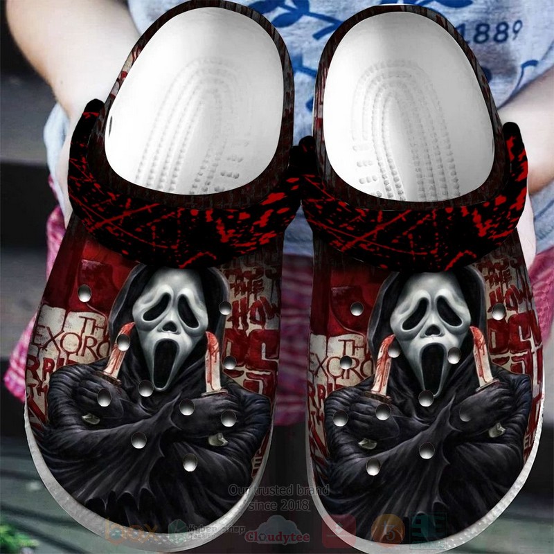 Ghostface Scream Movie Crocs Crocband Clogs Shoes Comfortable For Men Women and Kids