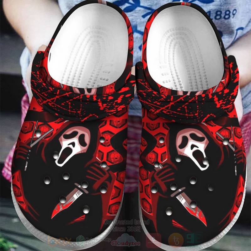 Ghostface Scream Movie Crocs Crocband Clogs Shoes Comfortable For Men Women and Kids
