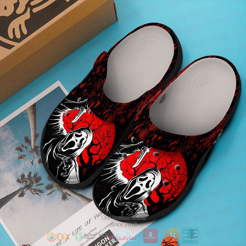 Ghostface Scream Movie Crocs Crocband Clogs Shoes Comfortable For Men Women and Kids