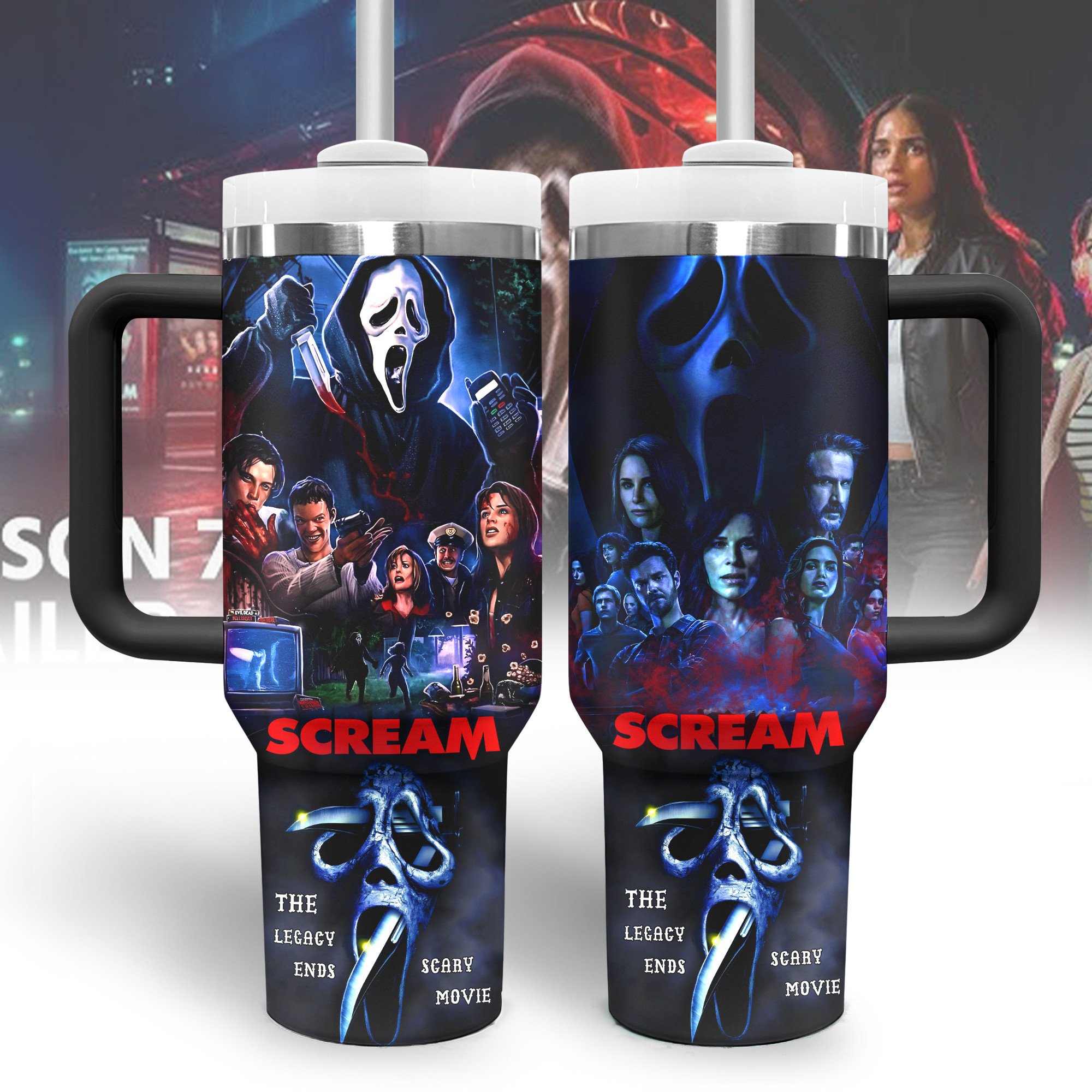Ghostface Scream Movies Custom Stanley Cup 40 oz 30 oz Tumbler With HandleTVC2301328