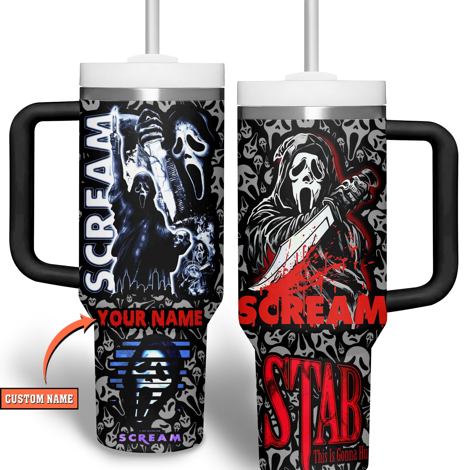 Ghostface Scream Movies Custom Stanley Cup 40 oz 30 oz Tumbler With HandleTVC2301509