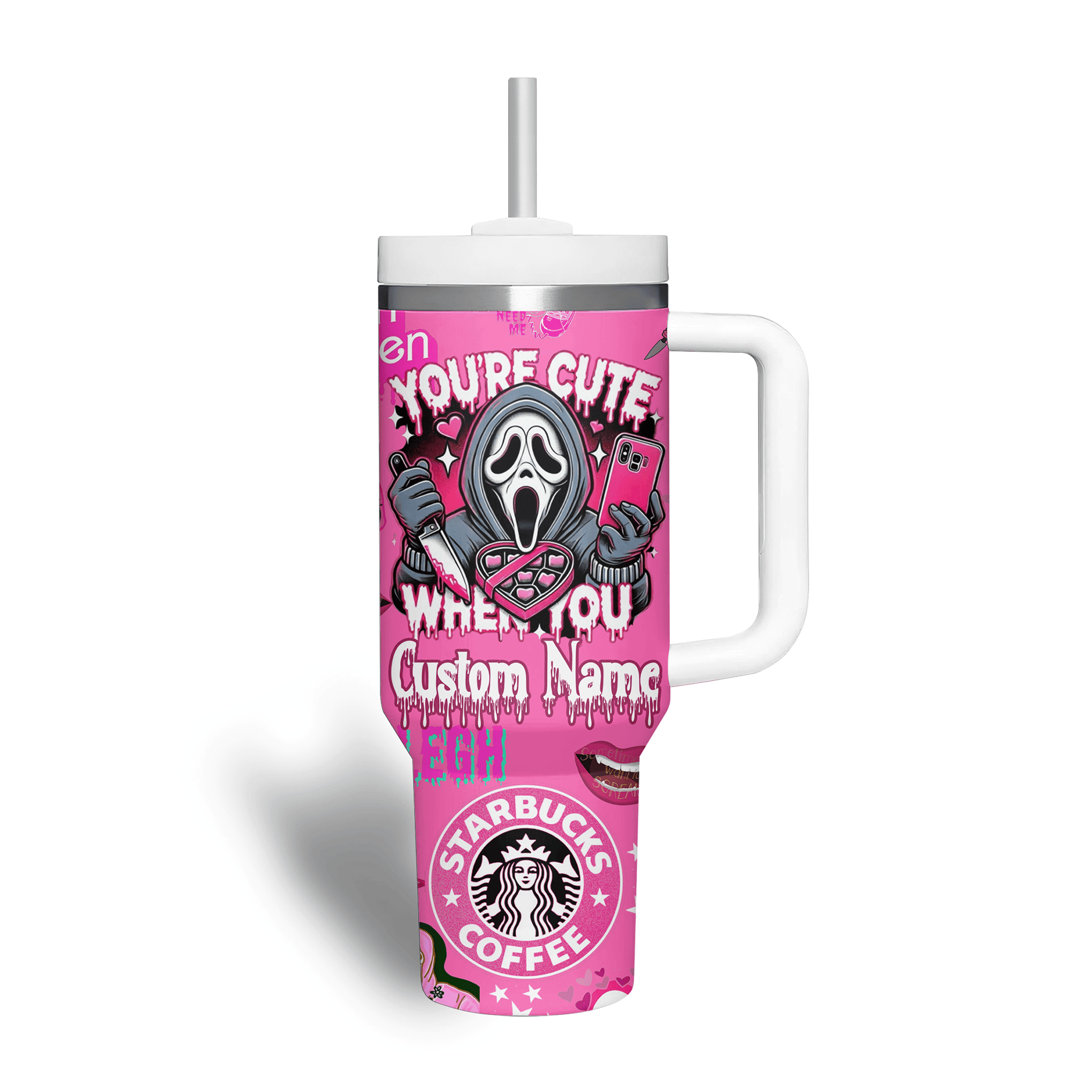 Ghostface Scream Movies Custom Stanley Cup 40 oz 30 oz Tumbler With HandleTVC2301512 - Image 3