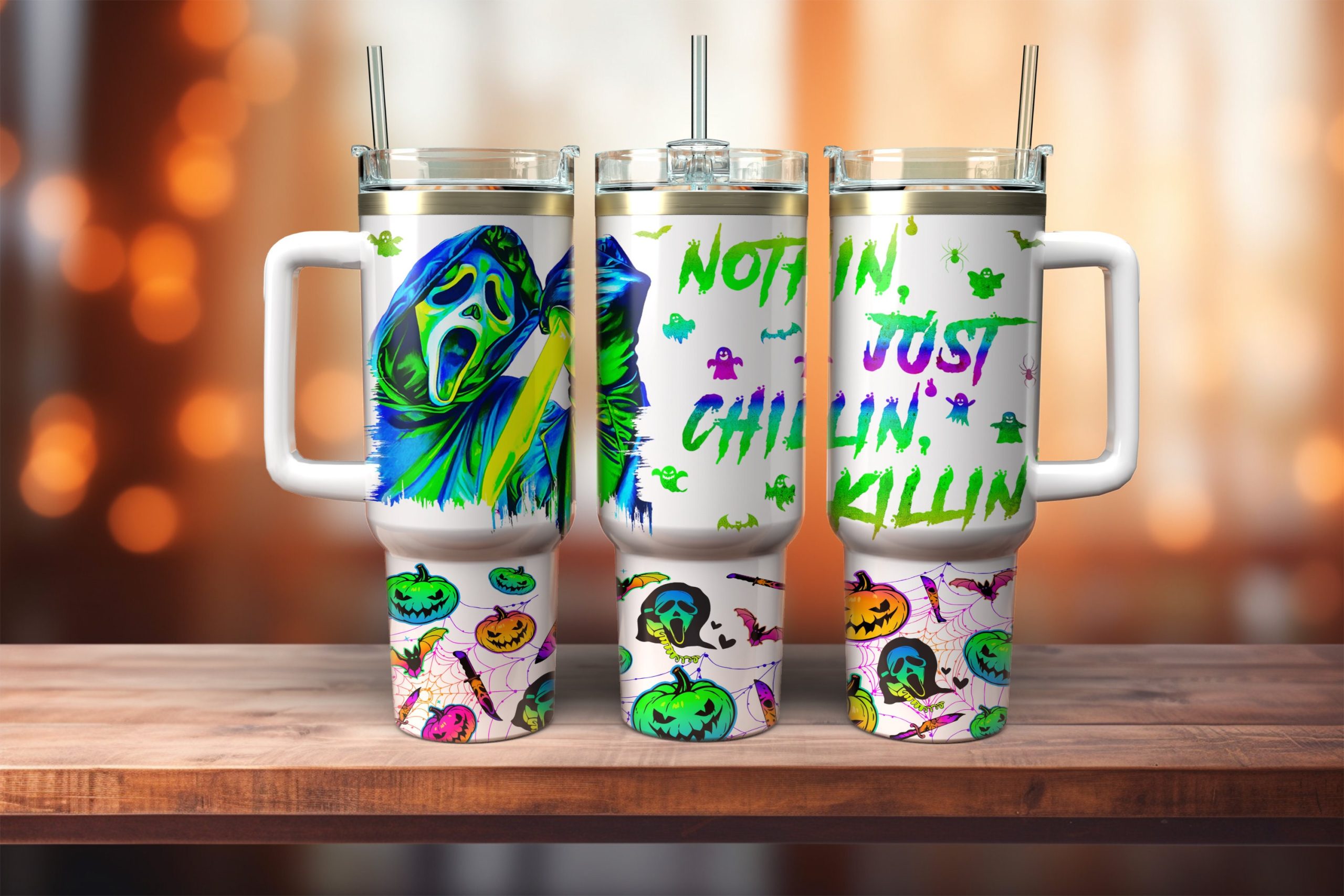 Ghostface Scream Movies Custom Stanley Cup 40 oz 30 oz Tumbler With HandleTVC2301880 - Image 2