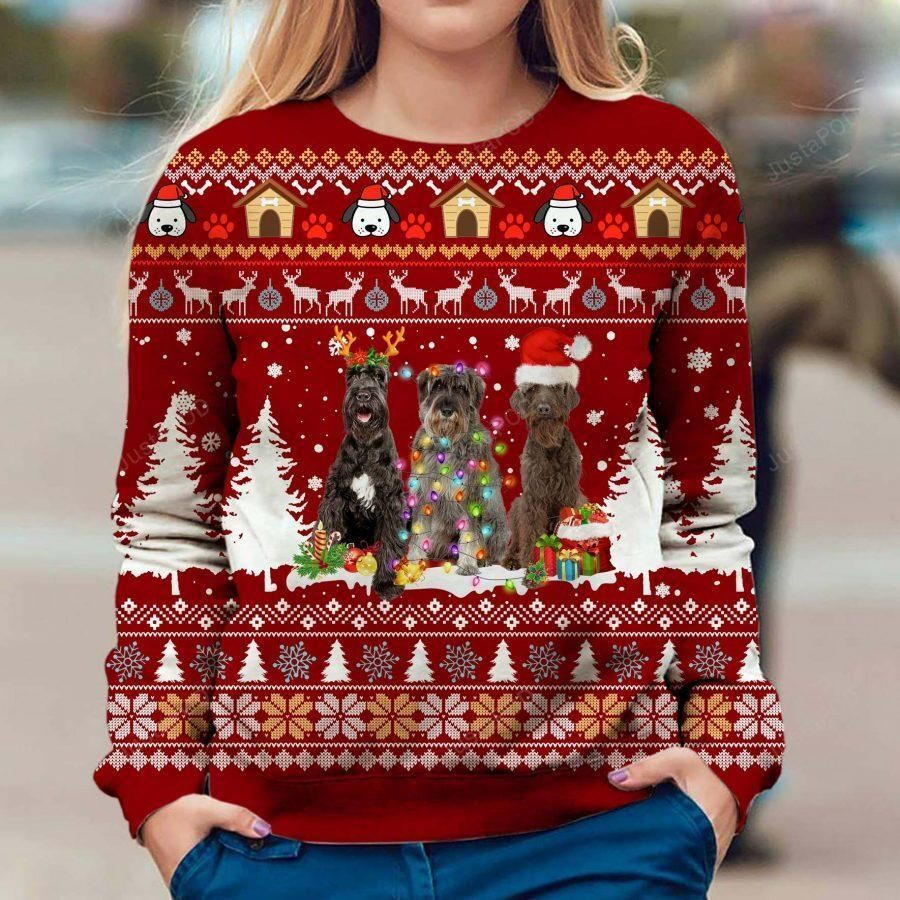 Giant Schnauzer Ugly Christmas Sweater Adult 3D Funny Matching for family