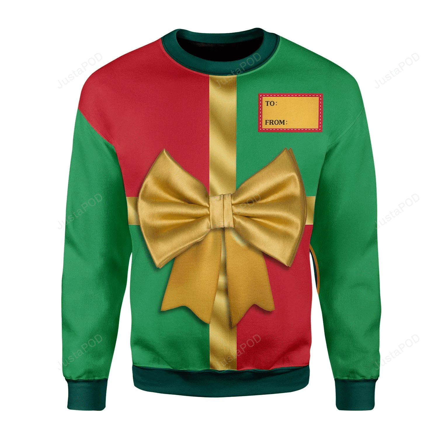 Gift Box Ugly Christmas Sweater Adult 3D Funny Matching for family