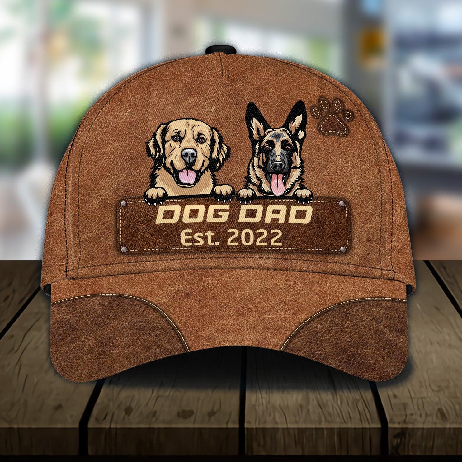 Gift For Father Dog Personalized Classic Cap, Personalized Gift for Dog Lovers, Dog Dad, Dog Mom Trucker Hats Custom Hats Gifts For Men & Women