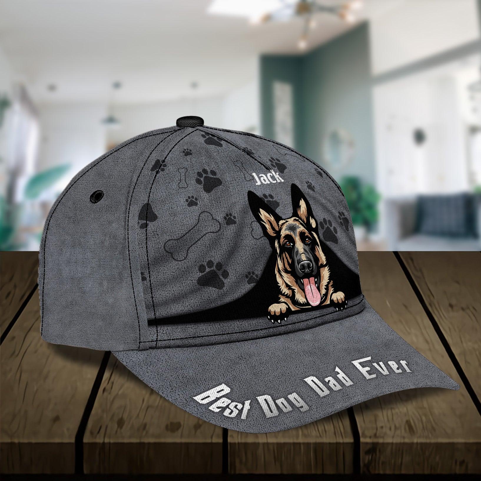 Gift For Father Dog Personalized Classic Cap, Personalized Gift for Dog Lovers, Dog Dad, Dog Mom Trucker Hats Custom Hats Gifts For Men & Women