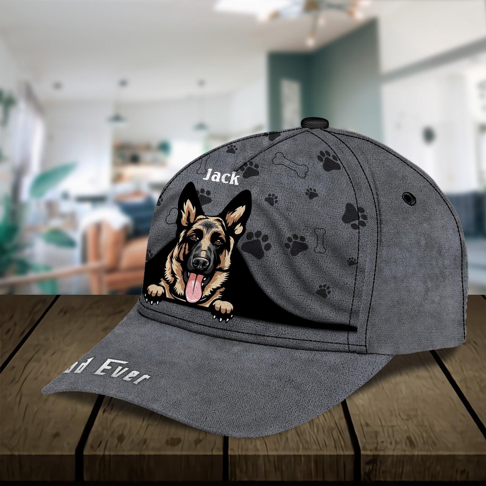 Gift For Father Dog Personalized Classic Cap, Personalized Gift for Dog Lovers, Dog Dad, Dog Mom Trucker Hats Custom Hats Gifts For Men & Women