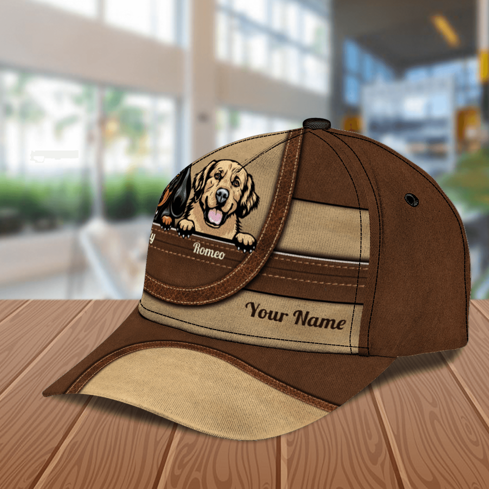 Gift For Father Dog Personalized Classic Cap, Personalized Gift for Dog Lovers, Dog Dad, Dog Mom Trucker Hats Custom Hats Gifts For Men & Women