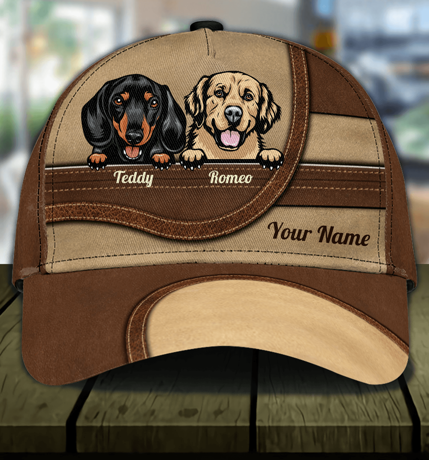 Gift For Father Dog Personalized Classic Cap, Personalized Gift for Dog Lovers, Dog Dad, Dog Mom Trucker Hats Custom Hats Gifts For Men & Women