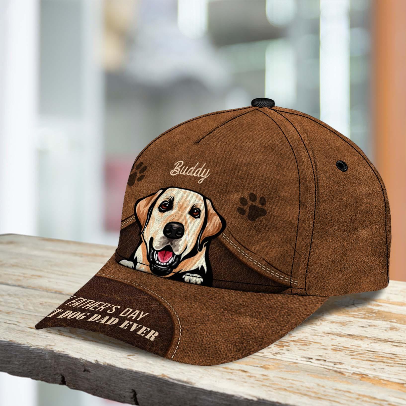 Gift For Father Dog Personalized Classic Cap, Personalized Gift for Dog Lovers, Dog Dad, Dog Mom Trucker Hats Custom Hats Gifts For Men & Women