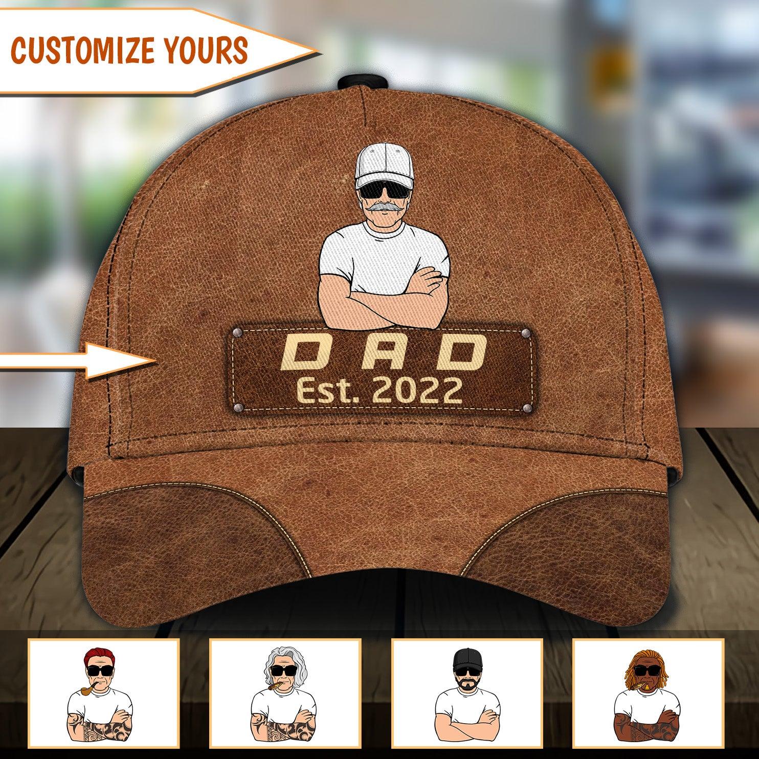 Gift For Father Personalized Classic Cap, Personalized Gift for Dad, Papa, Parents, Father, Grandfather Trucker Hats Custom Hats Gifts For Men & Women
