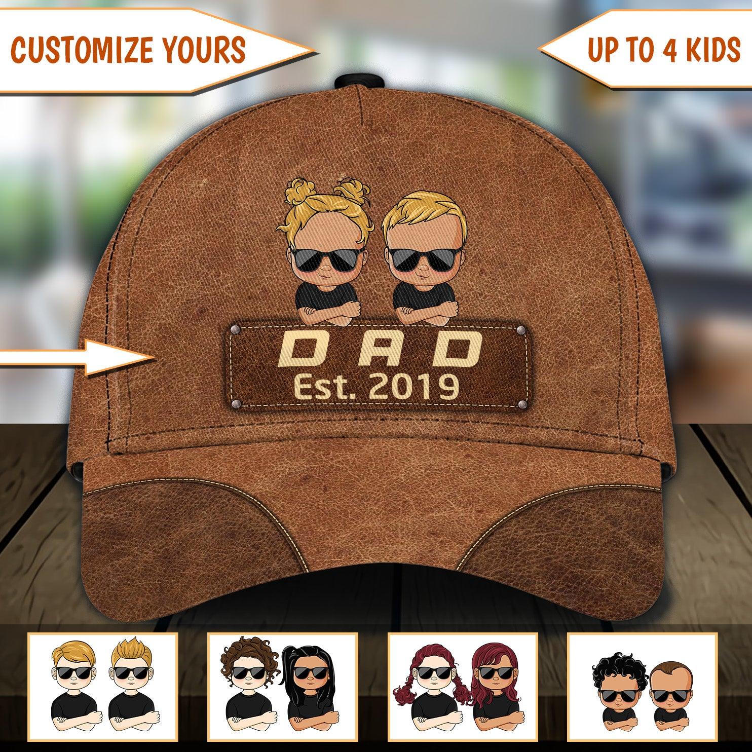 Gift for Father Personalized Classic Cap, Personalized Gift for Dad, Papa, Parents, Father, Grandfather Trucker Hats Custom Hats Gifts For Men & Women