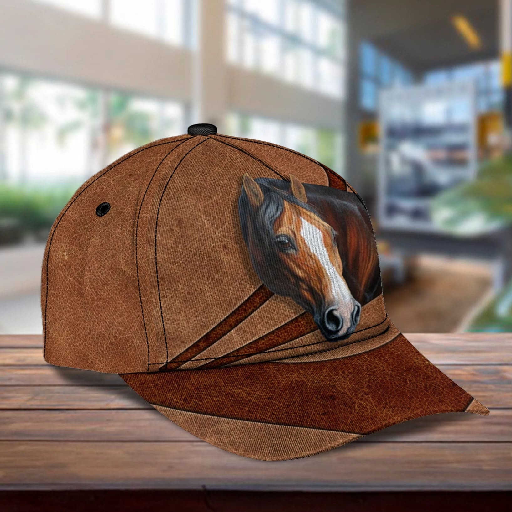 Gift For Father, Personalized Horse Classic Cap, 3D Baseball Cap for Dad, Horse Cap for Girl and Boy Trucker Hats Custom Hats Gifts For Men & Women