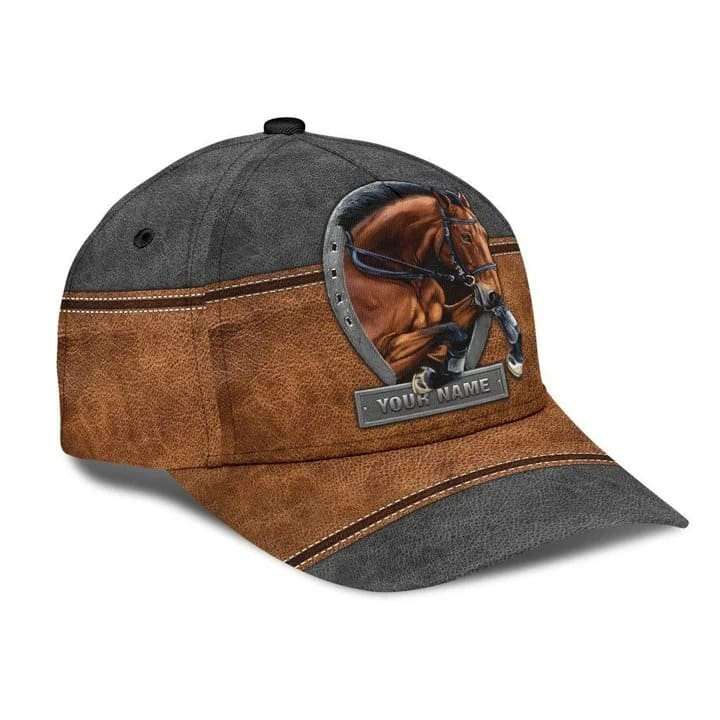 Gift For Father, Personalized Horse Classic Cap, 3D Baseball Cap for Dad, Horse Cap for Girl and Boy Trucker Hats Custom Hats Gifts For Men & Women