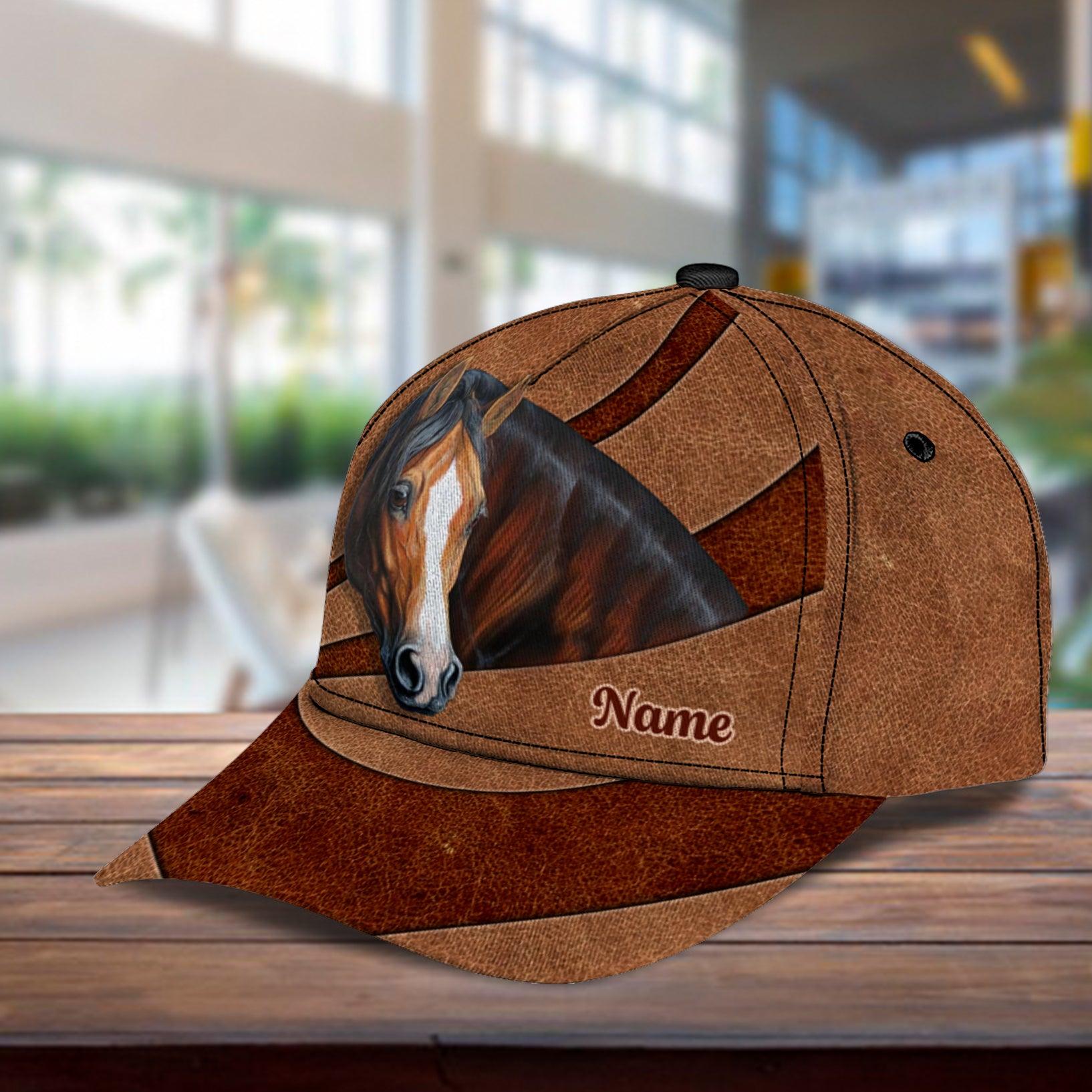 Gift For Father, Personalized Horse Classic Cap, Personalized Gift for Horse Lovers Trucker Hats Custom Hats Gifts For Men & Women