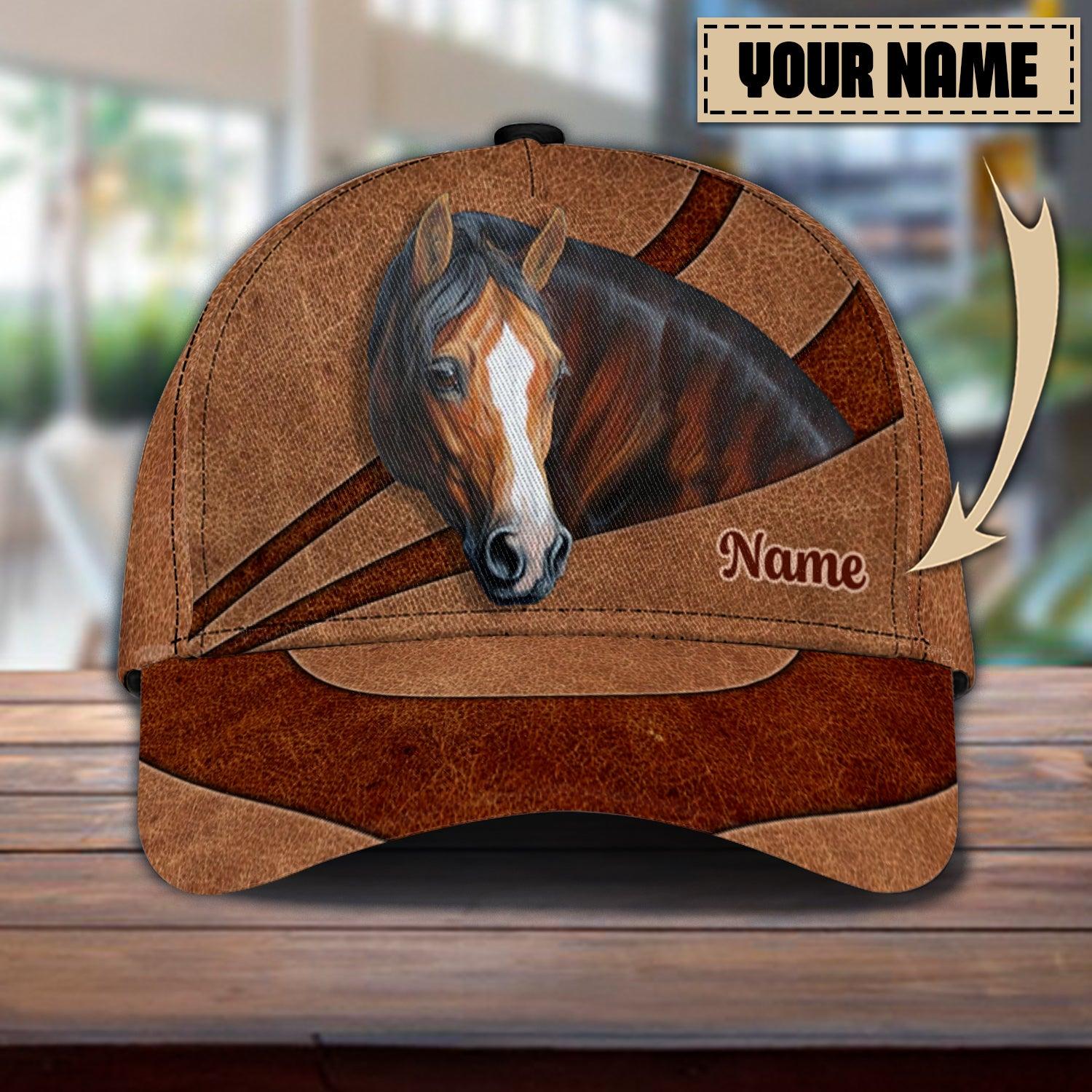 Gift For Father, Personalized Horse Classic Cap, Personalized Gift for Horse Lovers Trucker Hats Custom Hats Gifts For Men & Women