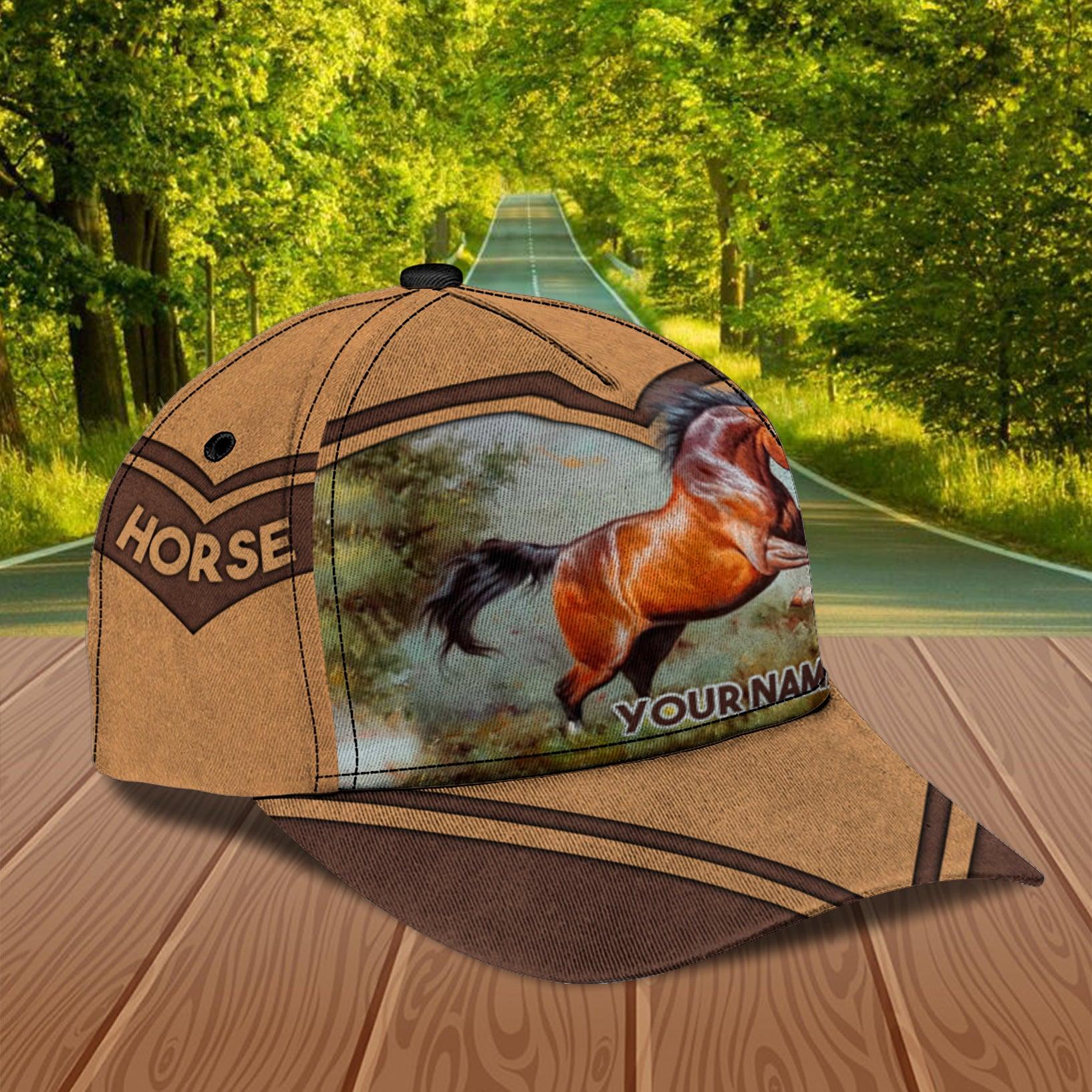 Gift For Father, Personalized Horse Classic Cap, Personalized Gift for Horse Lovers Trucker Hats Custom Hats Gifts For Men & Women