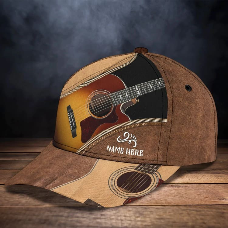 Gift for Guitar Player, Personalized Guitar Gifts for Him, Guitar Hat 3D Guitar Cap All Over Printed for Boyfriend Trucker Hats Custom Hats Gifts For Men & Women