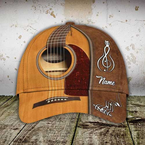 Gift for Guitar Player, Personalized Guitar Gifts for Him, Guitar Hat 3D Guitar Cap All Over Printed for Boyfriend Trucker Hats Custom Hats Gifts For Men & Women