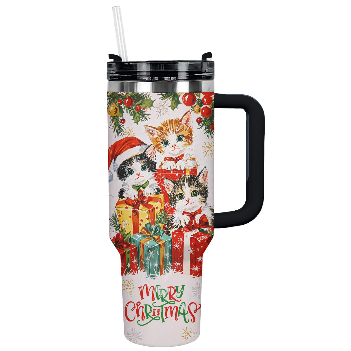 Gift-Giving Christmas Kitten Custom Stanley Cup 40 oz 30 oz Tumbler With HandleTVC2301488