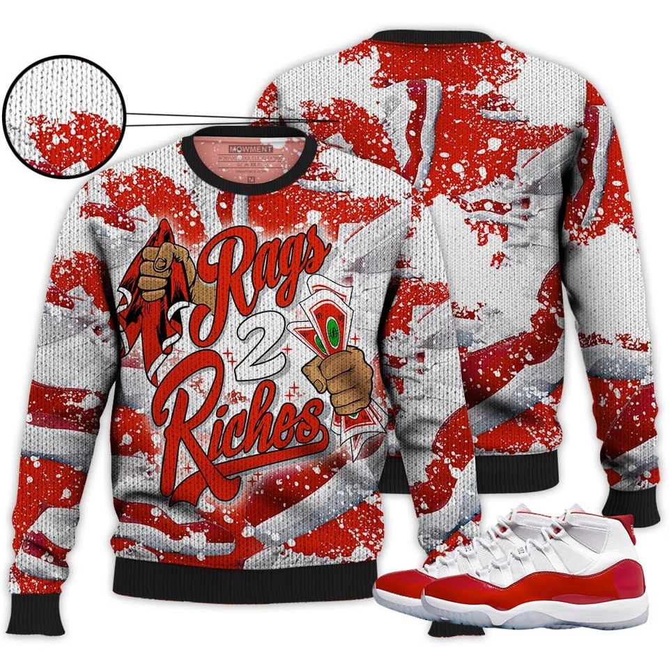 Gift Rag 2 Riches Unisex Sneaker Shirt Match Cherry 11s Tee