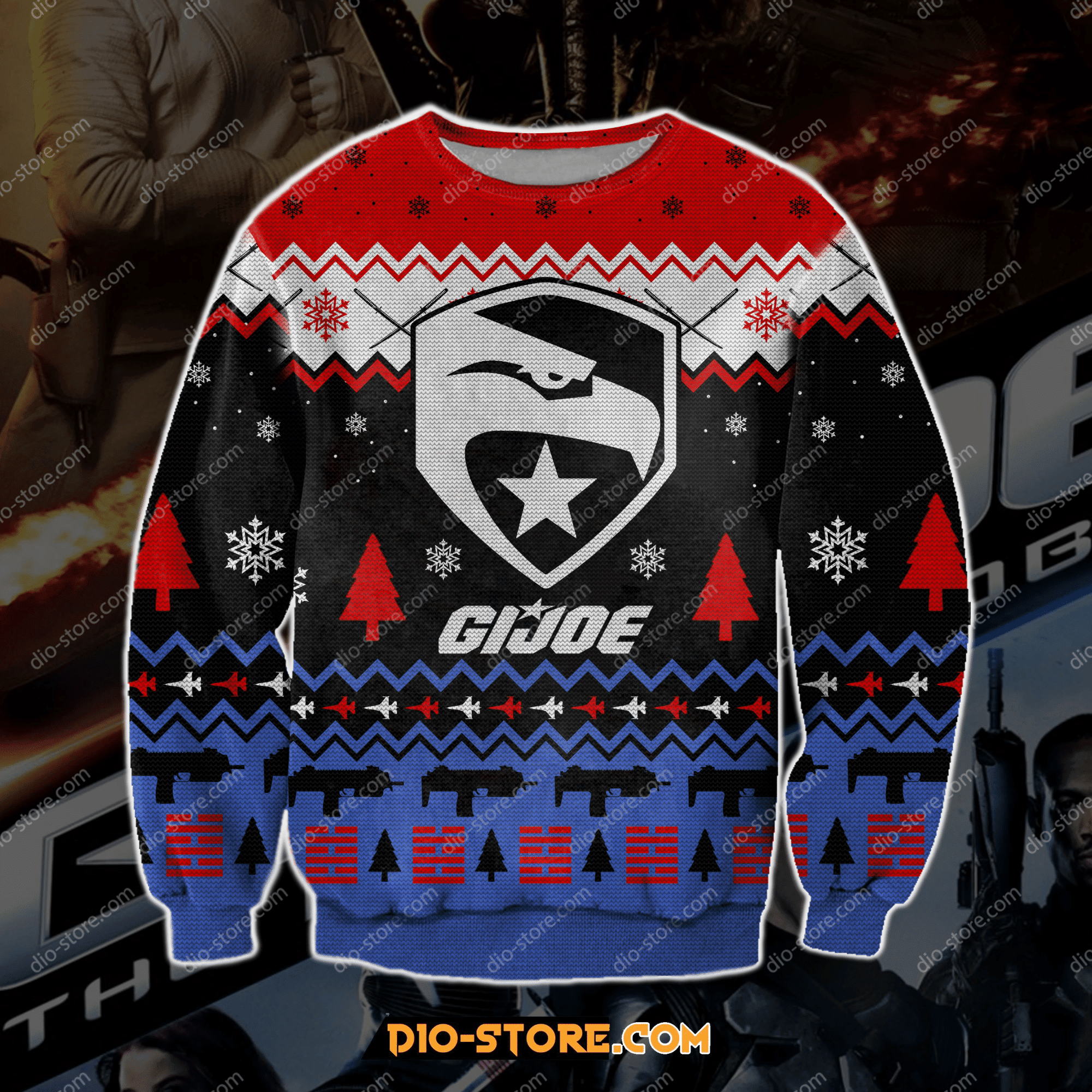 Gijoe Cobra For Unisex Ugly Christmas Sweater Adult 3D Funny Matching for family